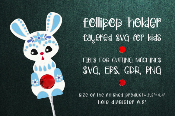 3D SVG Christmas Bunny Lollipop Holder Template Review