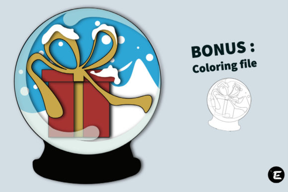3D SVG Christmas Gift Snow Globe for Branding