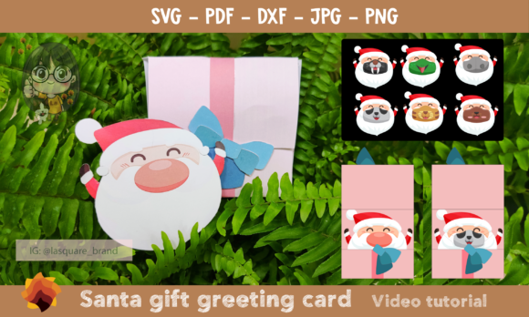 3D SVG Christmas Santa Face Mask for Festive Blog Graphics