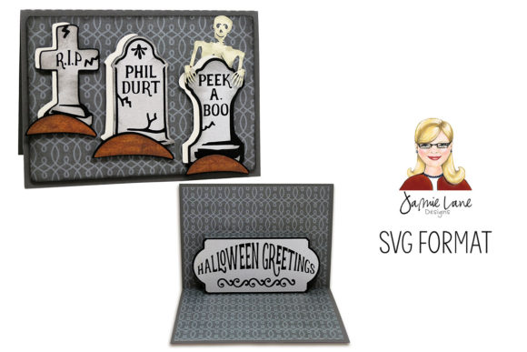 A2 Pop-Up Grave Card: 3D SVG for Halloween