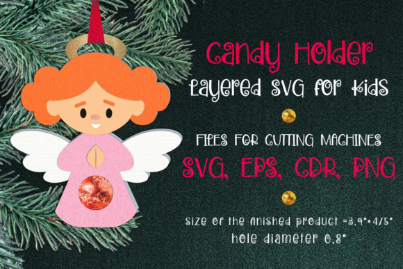 Angel Christmas Ornament 3D SVG for Festive Blog Graphics