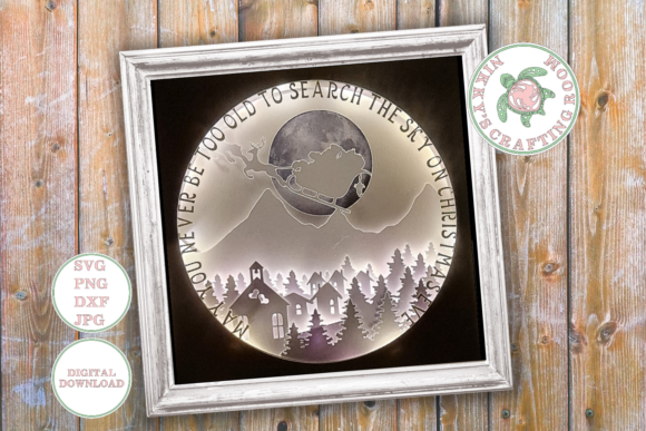 Christmas Eve 3D SVG for Stunning Shadow Boxes