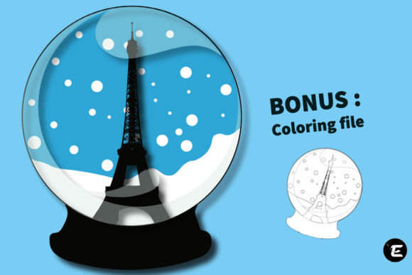 Eiffel Tower Snow Globe: A 3D SVG Travel Asset Review