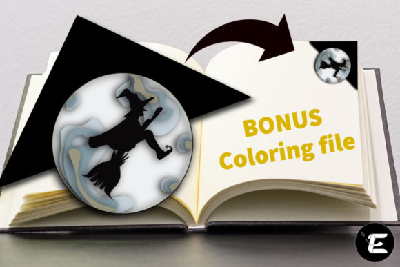 Flying Witch Bookmark: A 3D SVG Shape for Brands