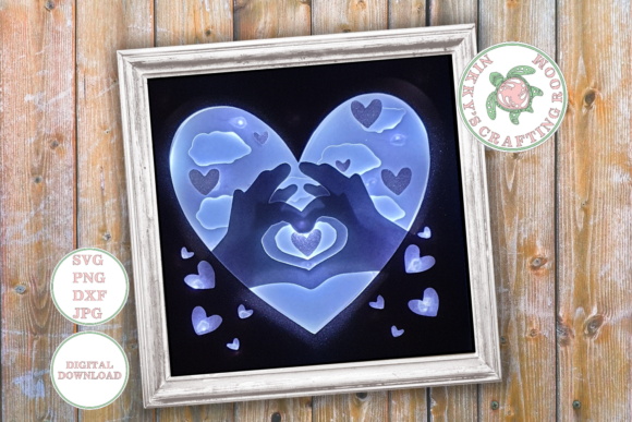 Hands of Love 3D SVG for Stunning Shadow Boxes