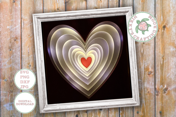 Hearts 3d Shadow Box Template: A Crafter's Review