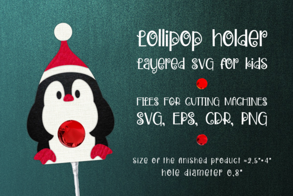 Penguin Christmas Lollipop Holder: A 3D SVG Review