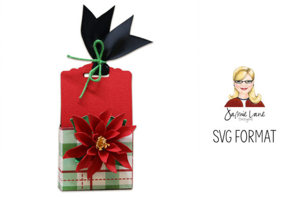 Poinsettia Treat Box: 3D SVG for Christmas Branding