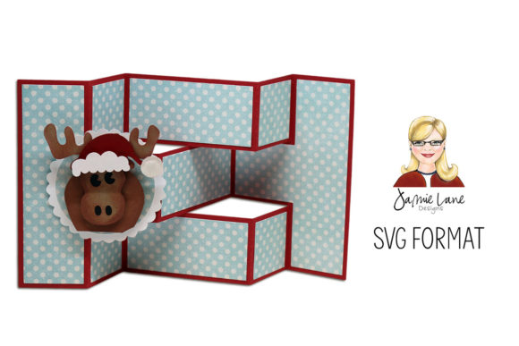 Santa Moose Tri-Shutter Card: A 3D SVG Christmas Asset Review