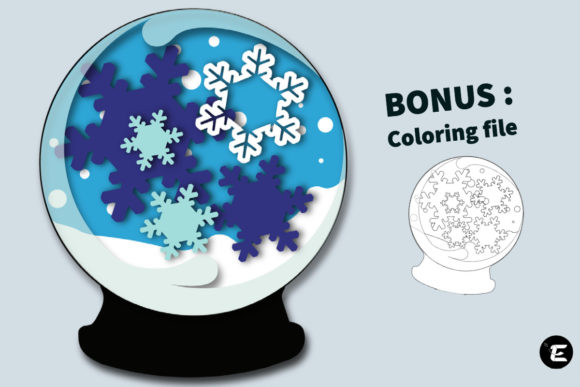 Snowflake Snow Globe: A 3D SVG Christmas Asset