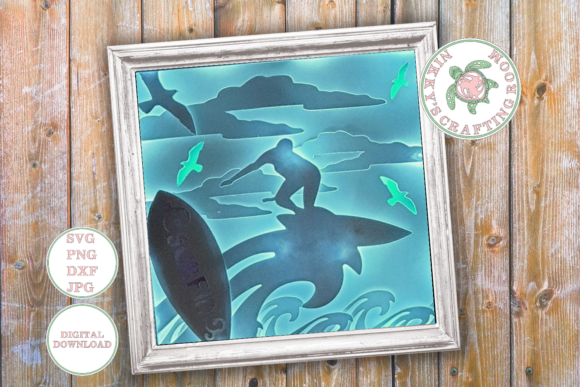 Surfing 3d Shadow Box Template: A 3D SVG Review