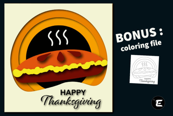 Thanksgiving Pie SVG: 3D SVG for Shadow Boxes